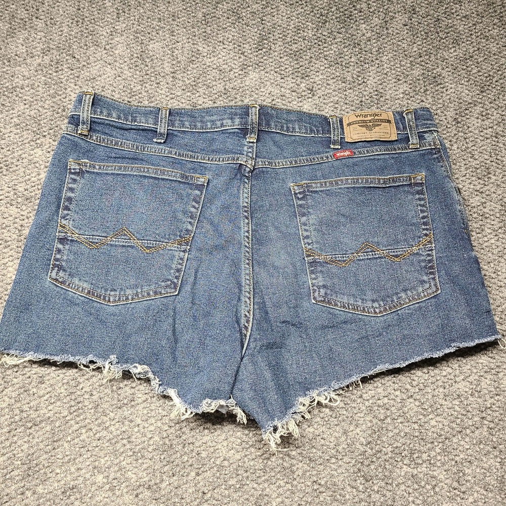 WRANGLER men's Male Short Jean 36x30 "HOOCHY DADDY" Cut Off Mini Shorts